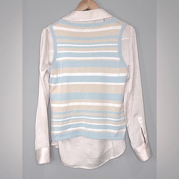 Falls Creek 100% Cotton Striped Top (M) - Picture 3 of 12